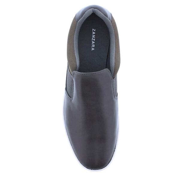 Zanzara Gray Men Lucky Slip-On Sneaker Size 11.5 Soft Leather Padded Insole New - Picture 10 of 16